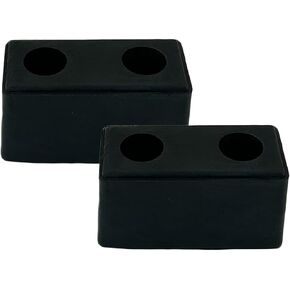 Fudatong Extra Durable Solid Buffers Rubber Bumper Block Dock Buffer 6x3x3 for Chassis/Trailers/Truck/Flatbed/Reefer with Steel Washer (4502-1276) 2 Pack