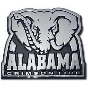 University of Alabama Crimson Tide Metal Auto Emblem - Many Available! Roll Tide! (Elephant Logo)