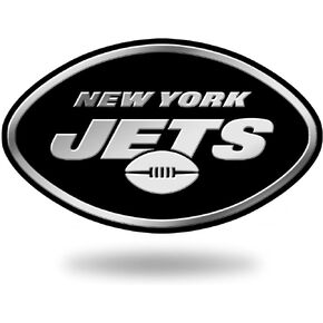 Rico Industries NFL New York Jets Chrome Finished Auto Emblem 3D Sticker