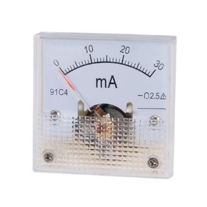 uxcell Analog Current Panel Meter DC 0-30mA 91C4 Ammeter for Circuit Testing Charging Battery Ampere Tester Gauge Pack of 1