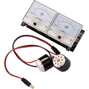 Nobsound 8-Pin Dual Bias Current Probes Tester Meter for EL34 KT88 6L6 6V6 6550 Vacuum Tube Amp Amplifier (2*Meter + 2*CT1-C, Cathode Current)