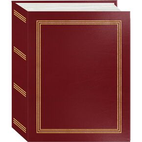 Pioneer Photo Albums A4-100 Burgundy Red Photo Album, 100 Pockets 4"x6"