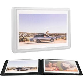 Photo Album 4x6 29 Pages Horizontal Pictures Album Scrapbook for Family Kids Wedding and Vacation, Cute Small Mini Capacity(White)