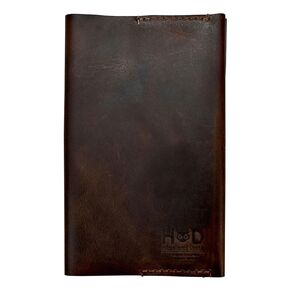 Hide & Drink, Pocket-Sized Memo Books Cover Compatible with Field Notes (3.5 x 5.5 in.) Journal Case with Card Slot, Refillable Travelers Notebook, Full Grain Leather, Handmade, Bourbon Brown