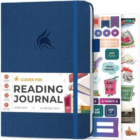 Clever Fox Reading Journal Large – Guided Book Review Log with Reading Tracker – Gift Book Accessories for Reading Lover – Book Tracking Journal for Kids & Adults, 8.5x11.2" (Mint Cream)