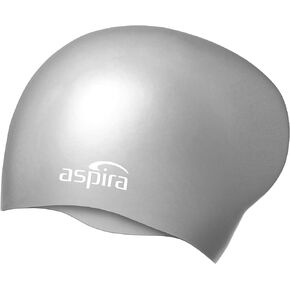 Aspira Silicone Swim Cap for Long Hair. Unisex Adult Size, One Size Fits Most.
