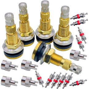 2Pieces TR618A 1-7/8" Tractor Air/Liquid Valve Stems for Industrial Agricultural Wheels,Equipped with a Fast Flow Valve Core.Suitable for Tractor Tractor, Grader and Backhoe Applications(Pack of 2)