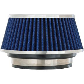 Spectre Performance Universal Clamp-On Air Filter: High Performance,Washable Filter: Round Tapered; 3 in/3.5 in/4 in Flange ID; 2.625 in (67mm) H; 6 in (152mm) Base; 4.75 in (121 mm) Top,SPE-8166,Blue