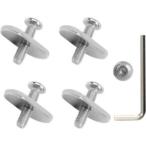4Pack Stainless Steel Kayak Rail Track Mount Tie Down Eyelet Rail Mounting Accessories for Kayak Canoe Boat