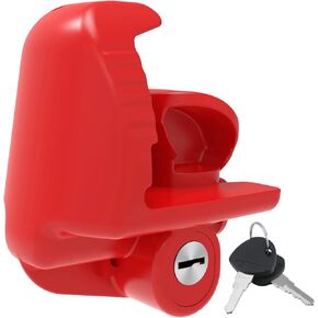 ROMON Trailer Hitch Lock with Keys, fit 1-7/8", 2", and 2-5/16" Couplers, Universal Accessories for Boat and Rv, Heavy-Duty Steel, Black