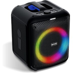 Gemini Sound GGO-650L - 100W 6.5" Portable Bluetooth Karaoke Speaker with LED Party Lighting, Wireless Microphone, TWS, USB Playback, FM Radio