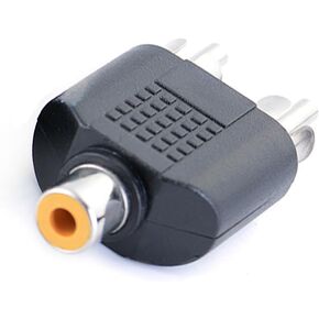 محول RCA أنثى إلى 2 RCA ذكر، محول صوت RCA إلى 2 RCA مطلي بالنيكل للتلفزيون ومشغل CD/DVD ومضخم الصوت ومكبر الصوت وجهاز استقبال الصوت والفيديو