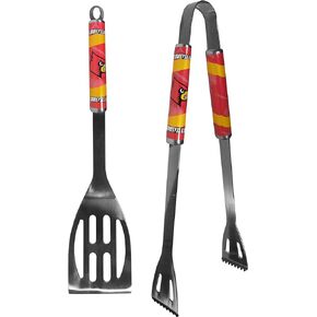 Siskiyou Sports NCAA Louisville Cardinals Unisex 2 pc Steel BBQ Tool Set, Team Color, One Size