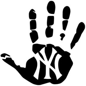 Newyork Yankees Wave Hand - Sticker - Sticker Graphic - Waterproof - Fade Resistant Die Cut