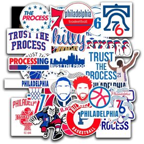 31 PCS American Basketball Stickers for Water Bottle, Laptop, Bicycle, Computer, Motorcycle, Travel Case, Car Decal Decoration Sticker 2-2.5 inches
