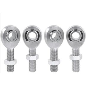 1/2" Heim Joint Rod End Kit, Left and Right Hand Thread Heim Joint, 2 Link .5" Chromoly Joints Great for Steering and Suspension, Traction Bars, Steering Joints and Links Joints On Hot Rods