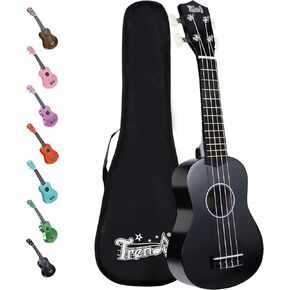 Trendy Soprano Ukulele for Beginners 21 Inch Hawaiian Ukelele for Adult Student with Gig Bag (Brown)