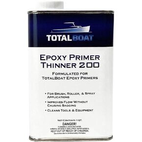 TotalBoat Epoxy Primer Thinner 200 Marine Solvent (Quart), Clear, 32 Fl Oz (Pack of 1)
