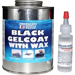 Black Gelcoat with Wax Pint with 15cc Hardener (MEKP)