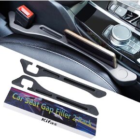 Car Seat Gap Filler 2 Pack, Universal Gap Filler for Car Seat. The Gap Between Seat and Console Seat Gap Filler, Car Gap Filler Prevent Items from Falling Between Seats and Console. (Black)