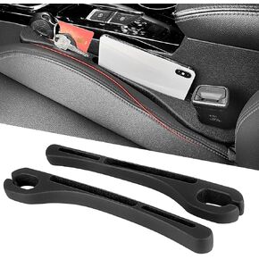 منظم فجوات مقعد السيارة الجانبي من ARISMOTOR مناسب عالميًا لشاحنة سيارات الدفع الرباعي لملء الفجوة بين المقعد ووحدة التحكم وإيقاف مفاتيح الهواتف المحمولة ومحفظة العملات المعدنية من السقوط، حزمة من 2 in Kuwait