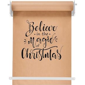 Varsoul 36'' Wall Mounted Kraft Paper Roll Dispenser & Cutter,Black Butcher Paper Dispenser, Farmhouse Decoration - Ideal Choice for Lists, Art Work, Calendars, White Paper Holder with Cut Bar