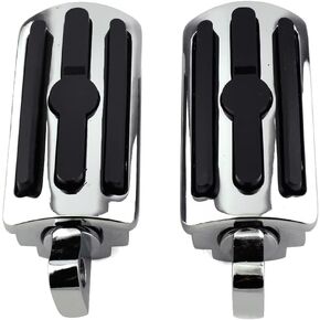 Boldness Motorcycle Foot Peg Foot Rests Compatible with All Harley-Davidson Style Male Mount Footpeg (Chrome)