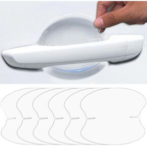 10pcs Clear Car Door Handle Scratch Potector TPU Car Door Sticker Universal Protective Films for Vehicles (Clear)