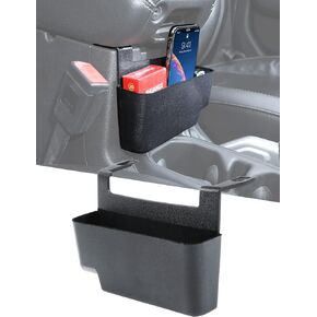 Savadicar Center Console Hanging Storage Organizer, Armrest ABS Tray for 2018-2024 Jeep Wrangler JL JLU 4XE and Jeep Gladiator JT, Interior Accessories, Black