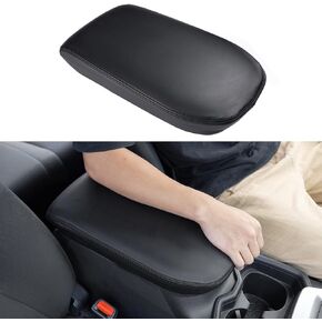 JDMCAR Center Console Cover Compatible with Toyota RAV4 Accessories 2024 2023 2022 2021 2020 2019 and 2021-2024 RAV-4 Prime Customized Middle Console Lid Cover Pad Protector (Black Trim)