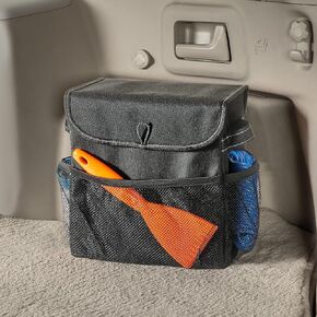High Road Car Storage Organizer with Lid, Multipurpose Back or Front Seat Auto Console or Trunk Organizer, Univeral Fit in All Vehicles