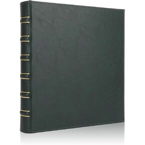Vintage Hardback 3 Ring Leather Binder, Professional Binder Organizer, Planner Binder, Classical 1 Inch 3 Ring Binder, Letter Size 8.5 x 11, Black