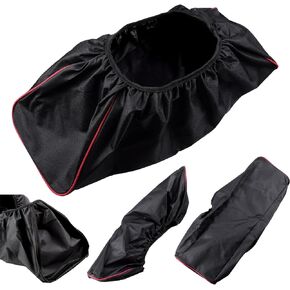 Riyitauto Winch Cover Waterproof Soft Winch Dust Cover Heavy Duty 600D Breathable Oxford Fabric Dust-proof Winch Protection Cover Thick for Indoor/Outdoor Electric Winches 8500-17500 lbs Black