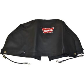 WARN 13917 Soft Winch Cover with Bungee Cord Fasteners for 9.5ti and XD9000i Winches , Black