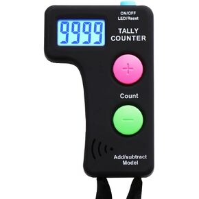 Yusglvia Digital Hand Tally Counter, Electronic Add/Subtract Manual Clicker, Counter for Sport/Warehouse, Ergonomic Design