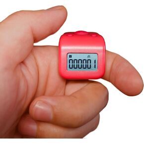 Rechargeable Finger Counter, IPX8 Waterproof Lap Counter, Silent 6 Channels Digital Tasbih Tally Clicker with LED for Prayer Swimming Knitting Gift