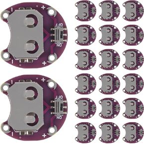 AITRIP 20PCS Lilypad Coin Cell Holder CR2032 Mount Module Lily Pad for Arduino Small Slide Switch Board