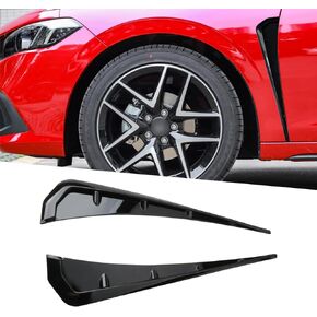 2 Pack Car Side Fender Vents, Side Vent Trim, ABS Universal Air Flow Intake Hole Grille Spoiler, Car Body Side Vent Fender Decorative Stickers (Black)