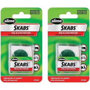 Slime 20040 SKABS Pre-Glued 1" Patch Kit - Two Pack (6 Patches and 1 Scuffer per Kit)