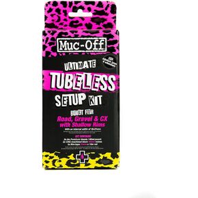 Muc-Off Ultimate Tubeless Setup Kit, DH/Plus - Tubeless Conversion Kit for Bikes - Includes Tubeless Tire Sealant and Tubeless Valve Stems