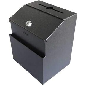 FixtureDisplays® Red Suggestion Metal Donation Key Drop Box Express Checkout Comments Sales Lead Box 11118-RED-FBA in Kuwait