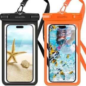 Waterproof Phone Pouch Case - 2 Pack, Cell Phone Dry Bag for iPhone 14 13 12 11 Pro Max XS Plus XR, Galaxy S23 S22 S21, IPX8 Waterproof Phone Holder for Vacation Underwater Beach Necessities