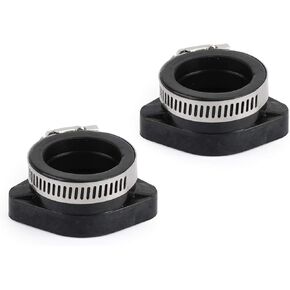 Topteng 28mm 2PCS Carburetor Intake Manifold Boot, Carburetor Intake Adapter Flange Manifold with Clamp for VM24 PE26 PE28 PWK 28mm 110 125 140 150 160 cc Engine