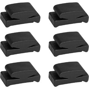 Musiin 1 Pack Rubber Guitar Headstock Pick Holder, Pickholder for Guitar, Bass, Ukulele 6 pieces (Black)