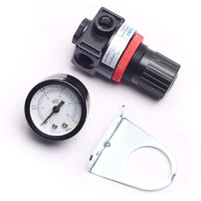 Air Control Compressor Pressure Gauge Relief Regulating Regulator Valve AR2000 Aluminum Alloy with Gauge