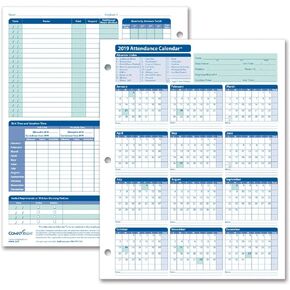 2020 Attendance Calendar Card