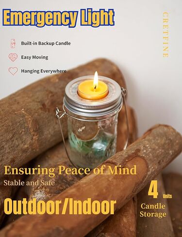 CretFine Tea Light Candle حامل زجاجي، حاملات شموع نذرية لشموع الشاي السائبة، حامل شمع جرة ميسون مع أغطية الشموع، حامل شموع التخييم للقطعة المركزية، الزفاف، ديكور المنزل 2 حزمة، 8oz in Kuwait