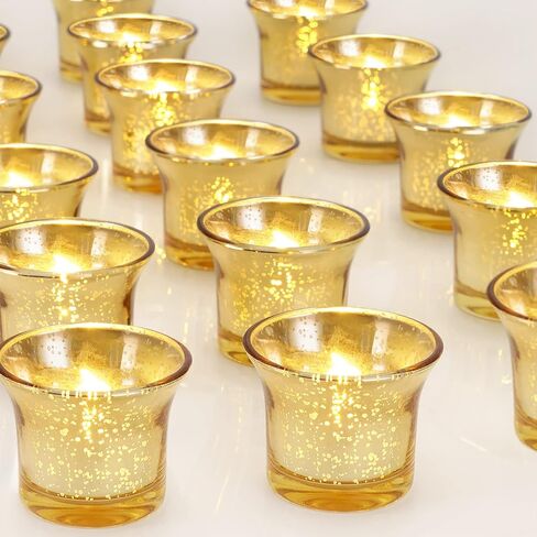 Homemory Candle Holder, 2'' Votive Candle Holders for Table Centerpiece, 24-Pack Glass Tealight Candle Holder for Engagement, Proposal, Wedding, Bridal Shower, Holiday, Reception, Anniversary Decor in Saudi Arabia