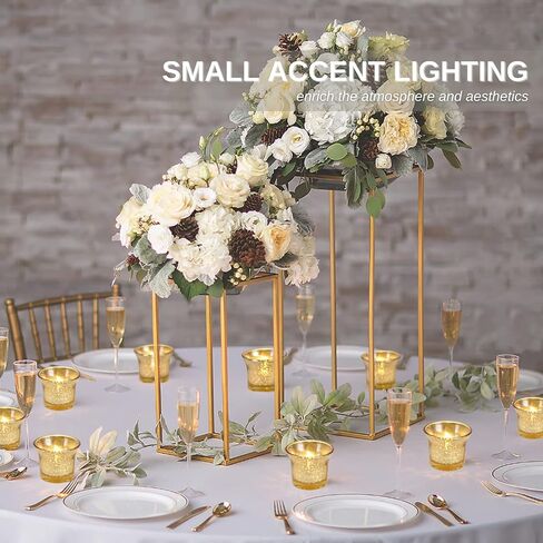 Homemory Candle Holder, 2'' Votive Candle Holders for Table Centerpiece, 24-Pack Glass Tealight Candle Holder for Engagement, Proposal, Wedding, Bridal Shower, Holiday, Reception, Anniversary Decor in Saudi Arabia