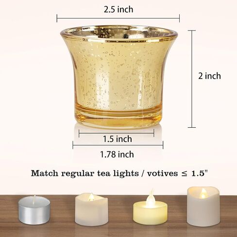 Homemory Candle Holder, 2'' Votive Candle Holders for Table Centerpiece, 24-Pack Glass Tealight Candle Holder for Engagement, Proposal, Wedding, Bridal Shower, Holiday, Reception, Anniversary Decor in Saudi Arabia